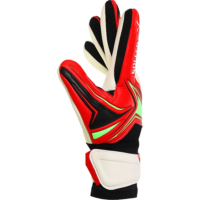Вратарские перчатки
 профессиональные с защитой пальцев SOCCERMAX GK-4341
 7-11 (Белый-черный-красный)
