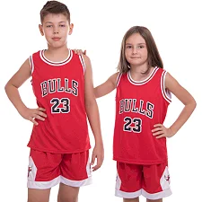 Детская баскетбольная форма NBA клуб Chicago Bulls 23 5351 (Красный-белый)