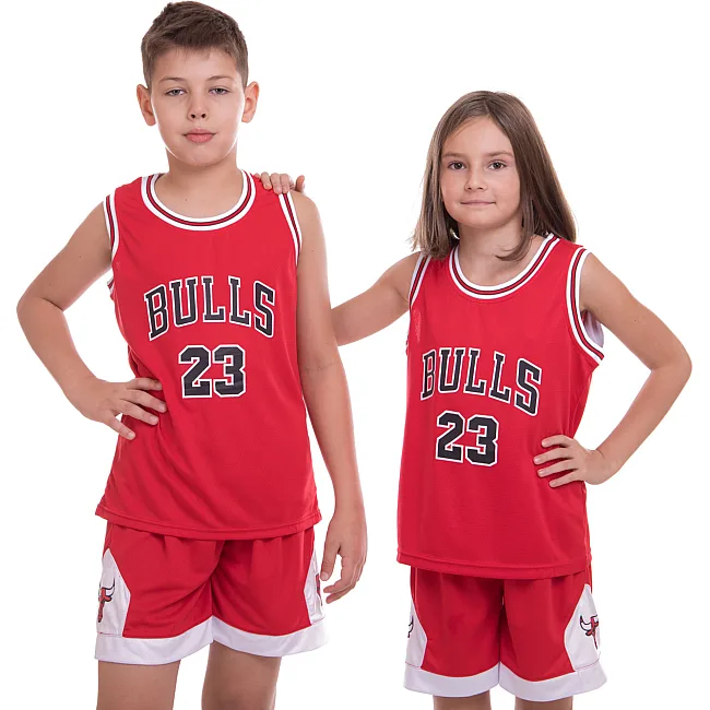 Детская баскетбольная форма
 NBA клуб Chicago Bulls 23 5351 (Красный-белый)