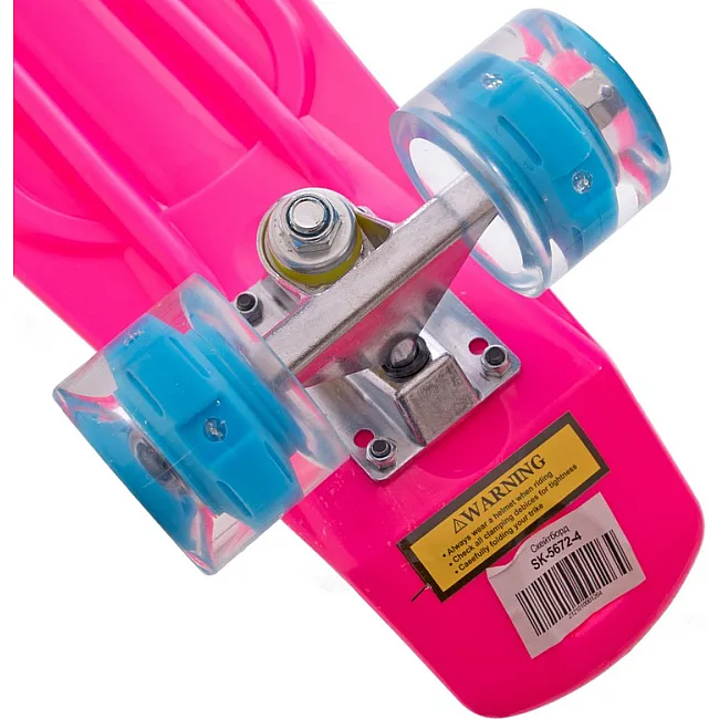 Пенни борд Penny Board круизер пластиковый со светящимися колесами 22
