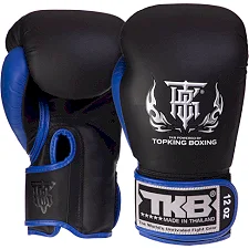 Перчатки для бокса кожаные TOP KING Reborn TKBGRB 8-16унций (Черный-синий)