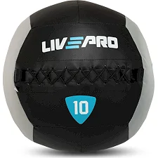 Мяч набивной медицинский для кроссфита WALL BALL LiveUp LP8100-10 10кг