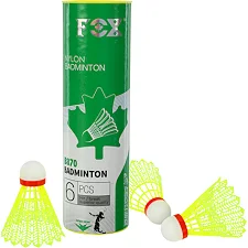 Воланы для бадминтона нейлоновые 6штук FOX B870 (Желтый)
