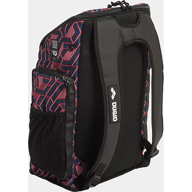 Спортивный рюкзак Arena SPIKY III BACKPACK 45 ALLOVER 45L черный, бордовый 54x36x27 см