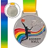 Медаль спортивная с лентой цветная тематическая SP-SPORT Баскетбол C-0340 ø6,5см (Серебряный) Медаль спортивная с лентой цветная тематическая SP-SPORT Баскетбол C-0340 ø6,5см (Серебряный)