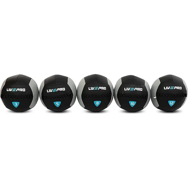 Мяч набивной медицинский для кроссфита WALL BALL LiveUp LP8100-10 10кг