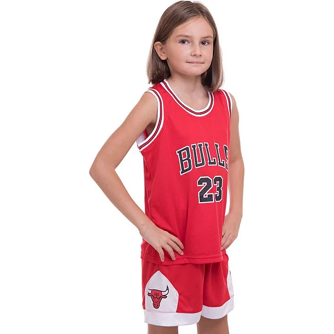 Детская баскетбольная форма
 NBA клуб Chicago Bulls 23 5351 (Красный-белый)