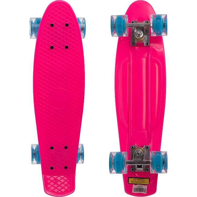 Пенни борд Penny Board круизер пластиковый со светящимися колесами 22