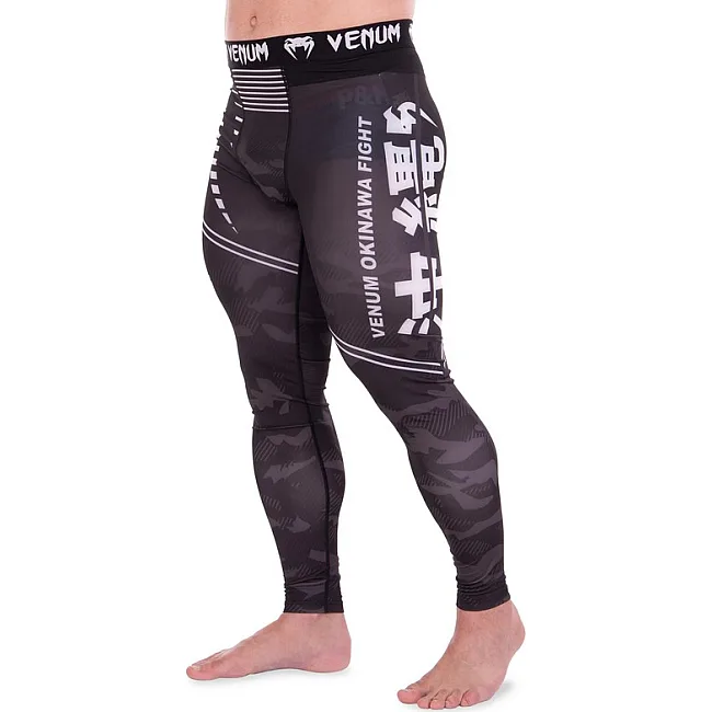 Костюм компресійний чоловічий рашгард лонгслів та штани VENUM
 OKINAWA 9504-9604 XXS
-XXL (Чорний-червоний)