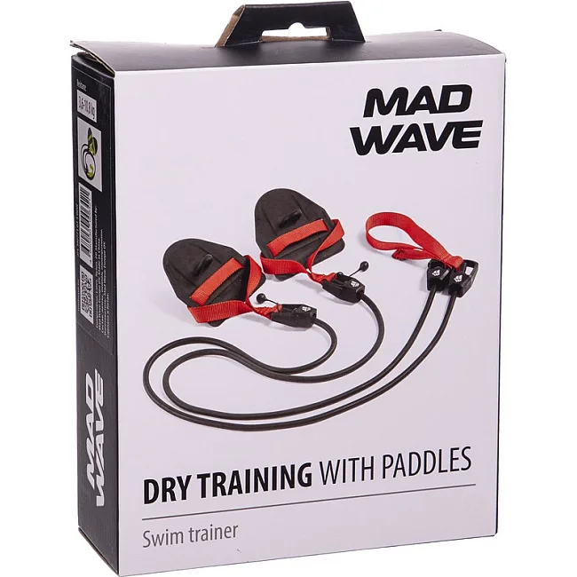 Тренажер для плавания с лопатками для тренировки гребка MADWAVE
 DRY TRAINING M077103300W сопротивление 3,6-10,8кг