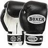 Перчатки для бокса кожаные BOXER 2023 10-12унций (Черный-белый)