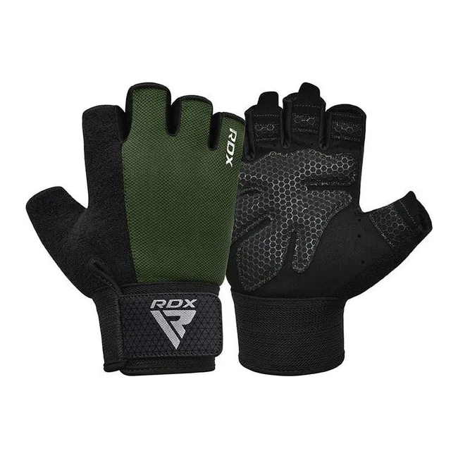 Перчатки для фитнеса RDX W1 Half Army Green Plus