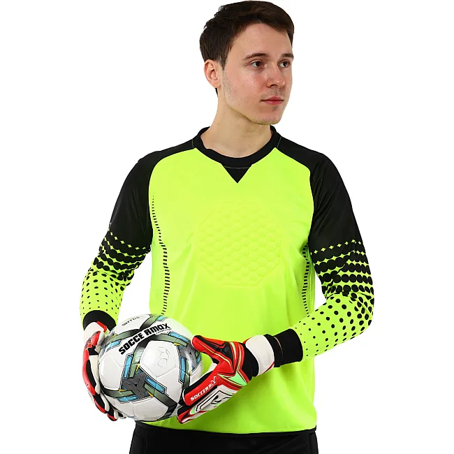 Вратарские перчатки
 профессиональные с защитой пальцев SOCCERMAX GK-4341
 7-11 (Белый-черный-красный)