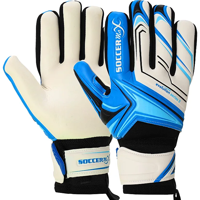 Вратарские перчатки
 профессиональные с защитой пальцев SOCCERMAX GK-4341
 7-11 (Белый-черный-красный)