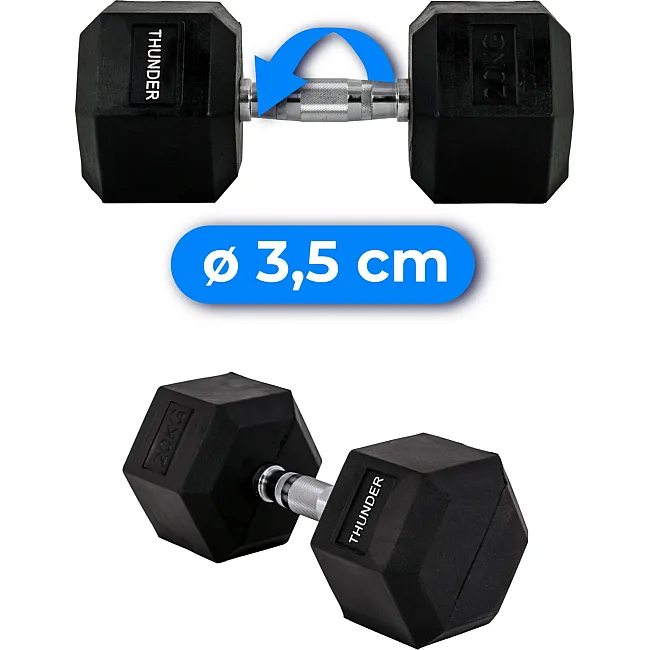 Гантель шестигранна THUNDER 20 кг (1шт)