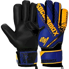 Вратарские перчатки профессиональные с защитой пальцев SOCCERMAX GK-4316 7-11 (Синий-оранжевый)