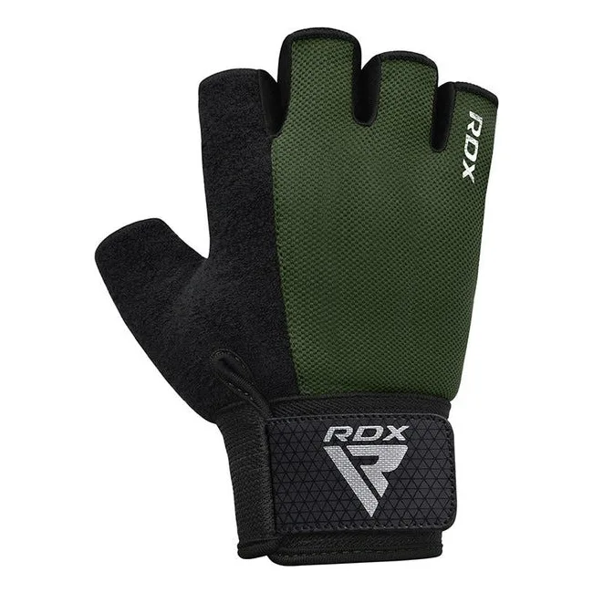 Перчатки для фитнеса RDX W1 Half Army Green Plus
