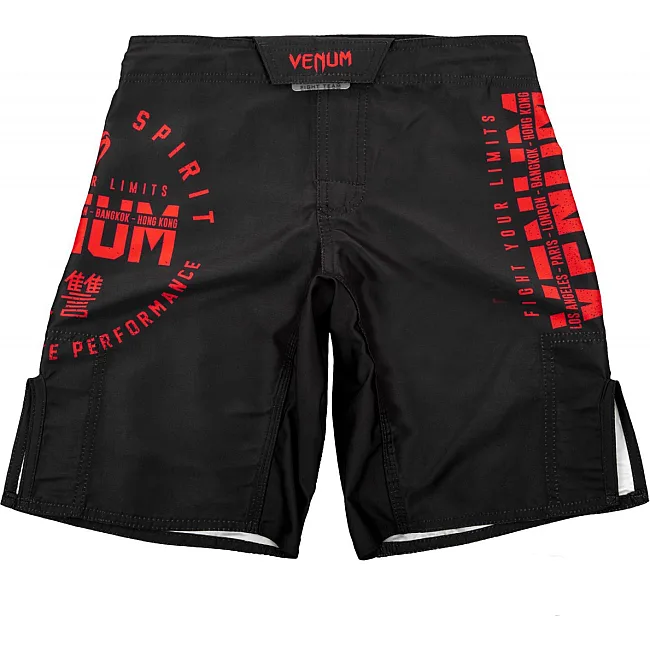 Детские шорты Venum Signature Fightshorts Black Red