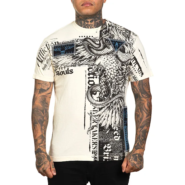 Футболка мужская Affliciton Manchester Brass Tee Vanilla Custard