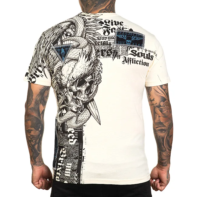 Футболка мужская Affliciton Manchester Brass Tee Vanilla Custard