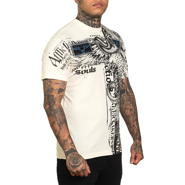 Футболка мужская Affliciton Manchester Brass Tee Vanilla Custard