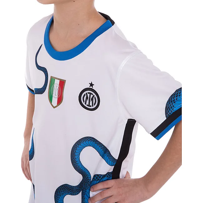 Футбольная форма детская с символикой клуба INTER MILAN гостевая 2022 SP-PLANETA CO-3746 8-14лет