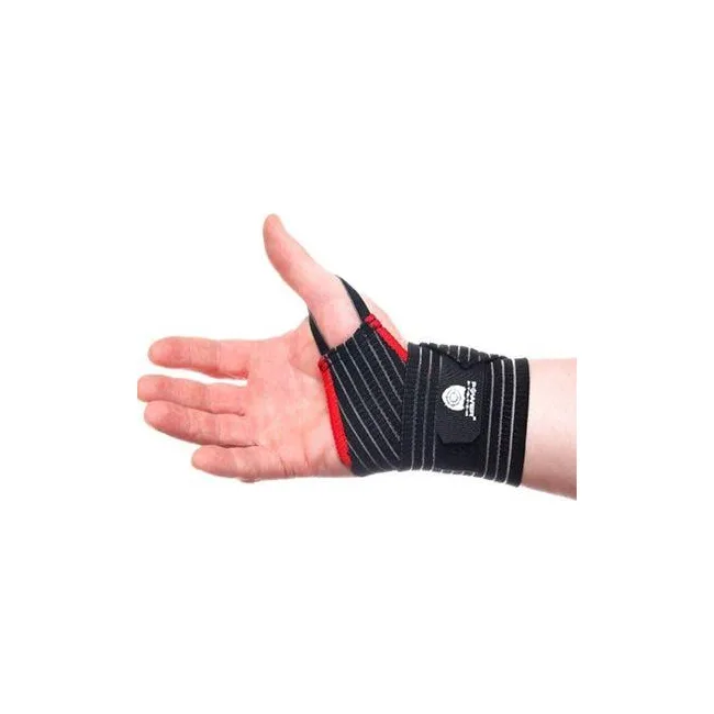 Кистьові бинти POWER SYSTEM PS-6000 Elastic Wrist Support Black/Red (пара)