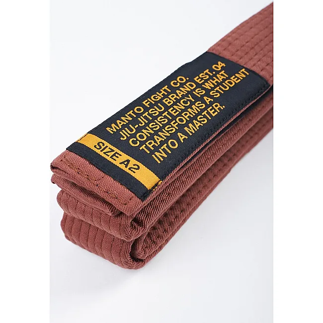 Пояс для кимоно MANTO Belt BJJ Motto Brown
