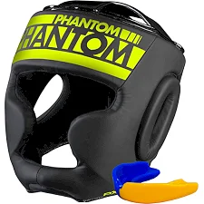 Шлем для бокса PHANTOM APEX Full Face Neon One Size Black/Yellow (капа в подарок)