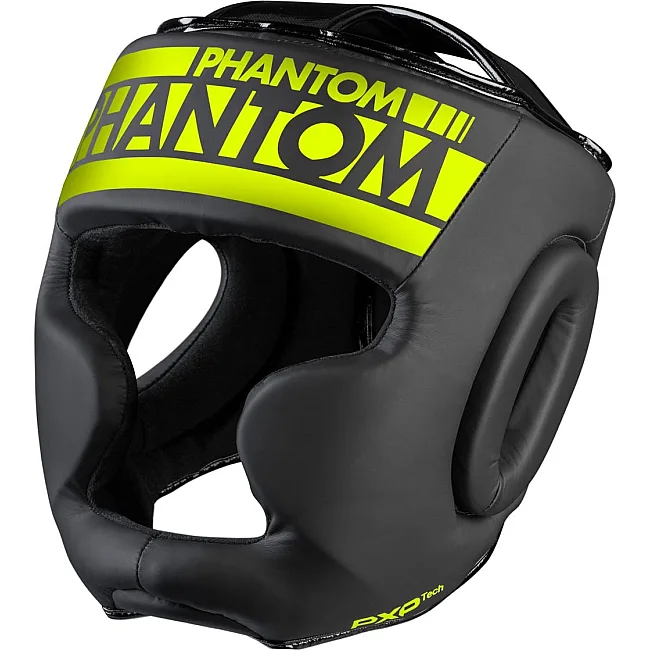 Шлем для бокса PHANTOM APEX Full Face Neon One Size Black/Yellow (капа в подарок)
