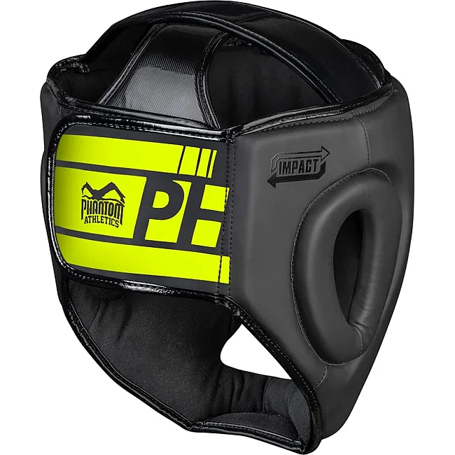 Шлем для бокса PHANTOM APEX Full Face Neon One Size Black/Yellow (капа в подарок)