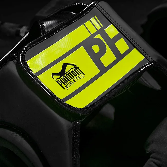Шлем для бокса PHANTOM APEX Full Face Neon One Size Black/Yellow (капа в подарок)