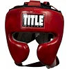 Шлем для бокса TITLE Blood Red Leather Sparring