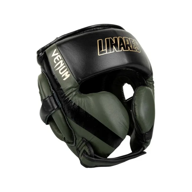 Шолом для боксу VENUM Pro Boxing Linares Edition Khaki Black Gold