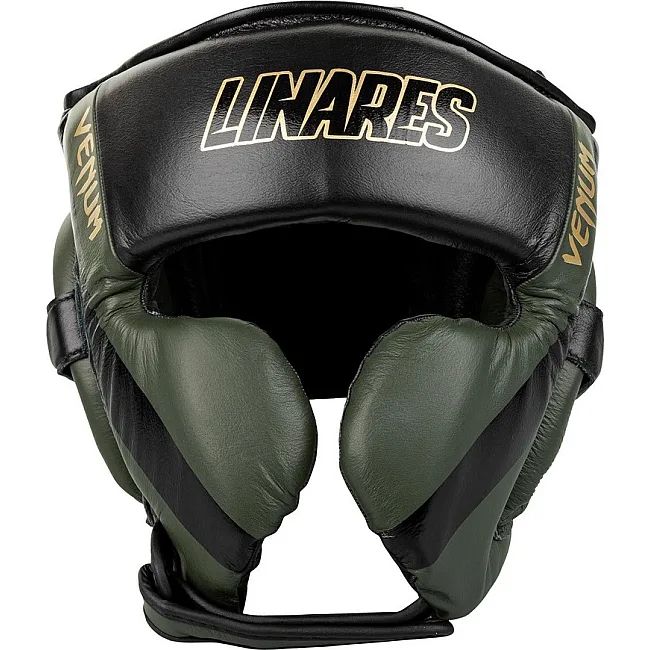 Шолом для боксу VENUM Pro Boxing Linares Edition Khaki Black Gold