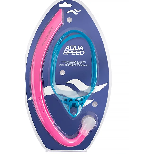 Дыхательная трубка для снорклинга Aqua Speed Juno Junior 62928 розовый, синий (для детей) One Size