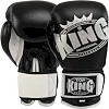 Перчатки для бокса кожа TOP KING TK0363 (Черный-серебряный)