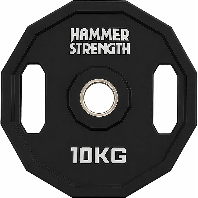 Блины диски полиуретановые 2 Handle металлическая втулка HAMMER STRENGHT TA-9986-10 (Черный)