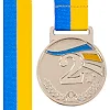 Медаль спортивная с лентой SP-SPORT UKRAINE с украинской символикой C-6837 ø5см (Бронзовый)