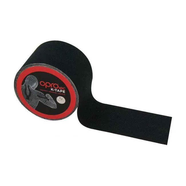 Кинезиологический тейп OPROtec Kinesiology Tape TEC57541 черный 5см*5м