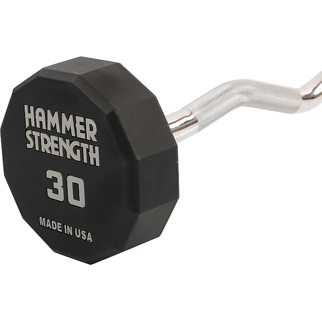 Штанга неразборная с фиксированным весом изогнутая PEV HAMMER STRENGHT TA-9978-30 (Черный)