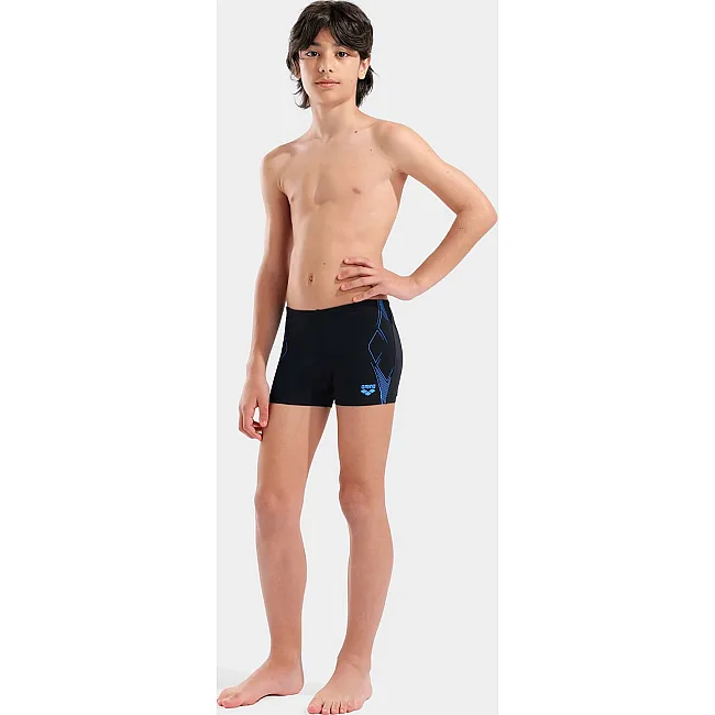 Плавки-шорты для мальчиков Arena GRAPHIC SWIM SHORT черный, бирюзовый (для детей)