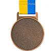 Медаль спортивная с лентой SP-SPORT UKRAINE с украинской символикой C-6837 ø5см (Бронзовый)