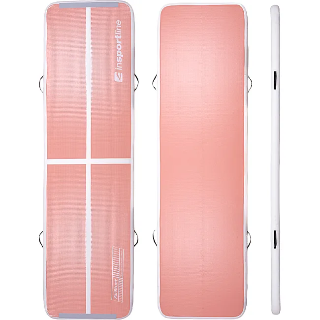 Надувной коврик Airtrack inSPORTline Airstunt 500x100x10 см, розовый