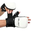 Перчатки Крабы спаринговые для MMA ZELART BO-4612 (Белый-черный)