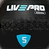 Мяч набивной медицинский для кроссфита WALL BALL LiveUp LP8103-5 5кг