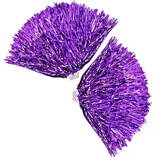 Помпони матові для танців із захватами-кільцями SP-SPORT Pom-Poms C-0833 2шт (Фіолетовий)