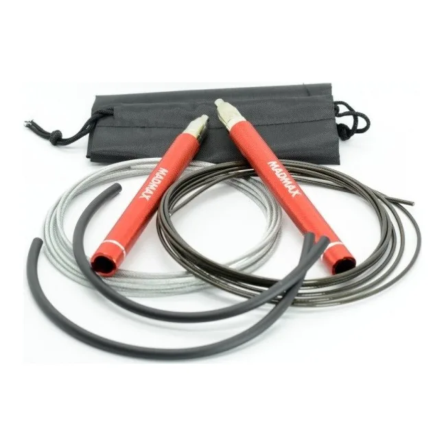 Скакалка скоростная на алюминиевая подшипниках MadMax MFA-286 Speed jump rope Red