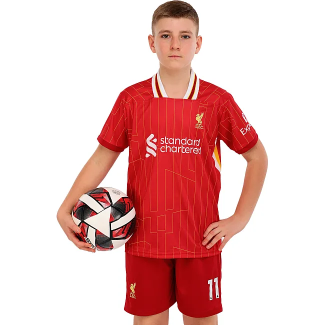 Футбольна форма дитяча із символікою клубу
 LIVERPOOL SALAH 11 домашня 2025 SP-SPORT

 CO-4618 20-30 (Червоно-білий)