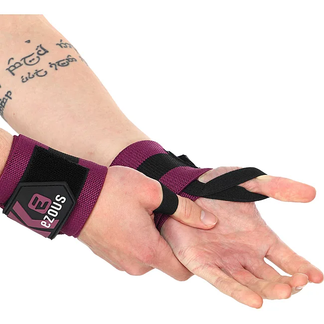 Кистевые бинты
 STRONG WRIST WRAPS EZOUS C-07 2штуки (Черный-фиолетовый)